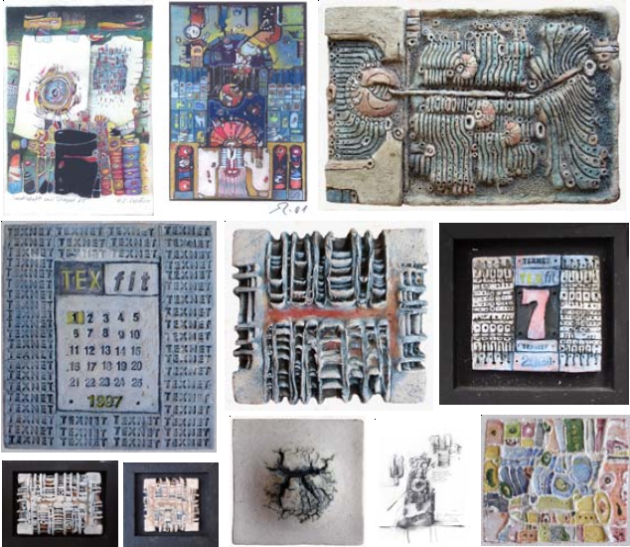 Collage von Grafiken von Rolf Ernst Schröder